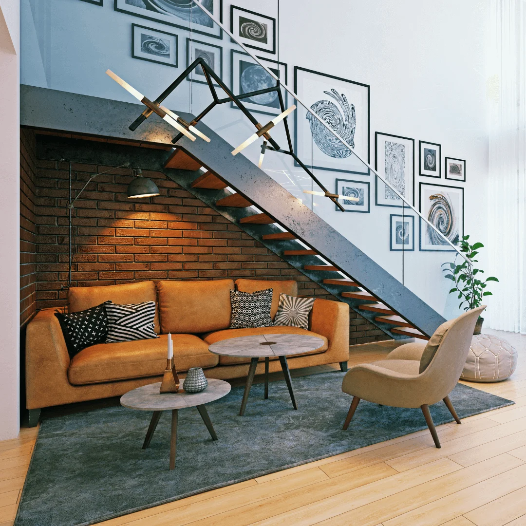 Elegant Lounge with Rosewood Furniture and Cream Curtains