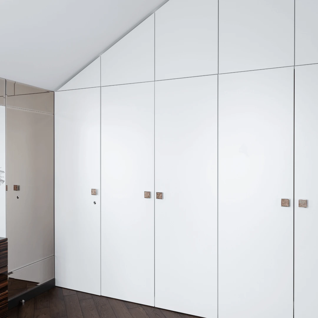White Wardrobe with Dual Storage Sections